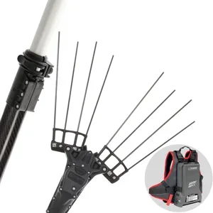 Zanon Karbonium PRO AL 200 - Elektrischer Akku-Olivenschüttler mit Rucksackbatterie 50.4V 5Ah - Teleskopschaft 170/250 cm