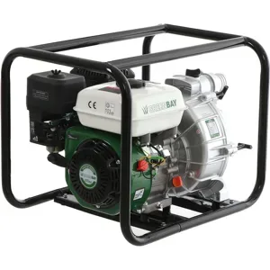 Benzin-Motorpumpe Greenbay GB-TWP 50 - Für Schmutzwasser - mit 50 mm Anschlüssen