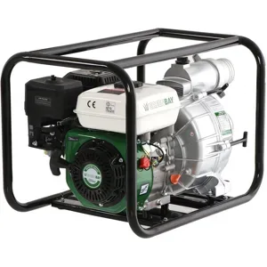Benzin Wasserpumpe Greenbay GB-TWP 80 - für Schmutzwasser - Anschlüsse 80 mm