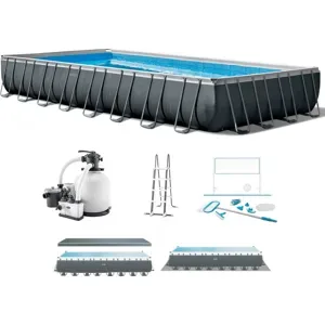 Intex Ultra XTR Frame 26378NP - 975x488x132 cm - Pool + Volleyball- und Reinigungsset