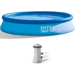 Intex Easy Set 28142NP - Ø396x84 cm - Aufblasbarer Pool + Filterpumpe