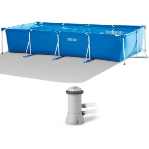 Intex Rectangular Frame 28274NP - 450x220x84 cm - Pool + Filterpumpe