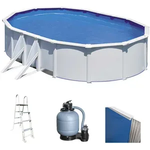 Gre Fidji Oval 610x375x120cm - Ovaler Stahlwandpool