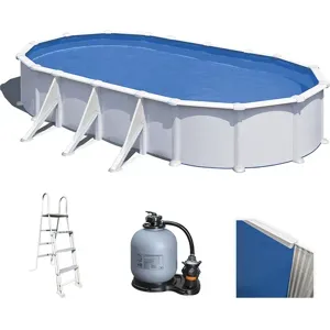 Gre Atlantis Oval 800x470x132cm - Stahlwandbecken