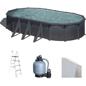 Gre Kea Ovale 730x375x120cm - Stahlwandpool