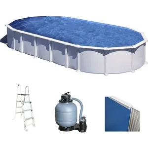 Gre Haiti Ovale 915x470x132cm - Oberirdischer Pool - Eingegrabene Balken