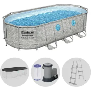 Bestway Steel Pro Max Splashview 56716DE - 549x274x122 cm - Frame Pool, oval, für 7-8 Personen