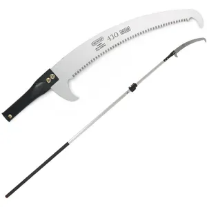 Gebogene Astsäge 430 mm auf ovalem Teleskopschaft aus Aluminium 4 m Archman Art. 24+109