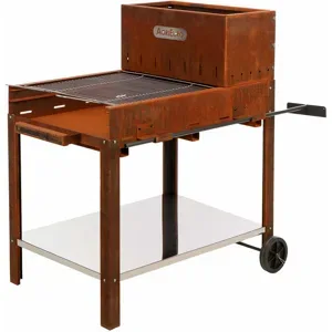 AgriEuro TOP-LINE Holz- und Kohlegrill Super Flipper aus Cortenstahl