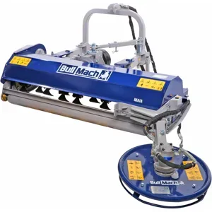 BullMach Maia 155 S  Schlegelmulcher für Traktor mit Schwenkscheibe  Mittlere Serie  Manuelle Seitenverschiebung