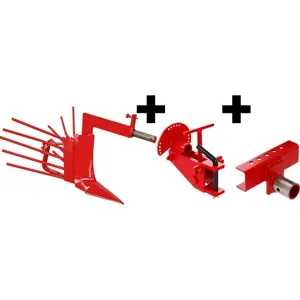 AgriEuro Premium Furchenzieher AS1-5 und Kartoffelroder mit Schnellanschluss und Geräteanschlussstück / Rahmen - für Einachser von 610 PS