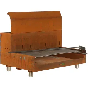 AgriEuro TOP-LINE Folpo  Holz- und Holzkohlegrill aus Cortenstahl