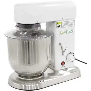 AgriEuro Premium Rührmaschine FP107 mit Wanne aus Edelstahl 7,5 L - Mehrzweckgerät mit Schnellkupplung
