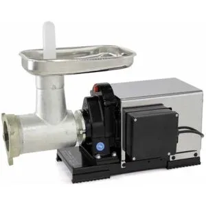Fleischwolf Reber 9504 N INOX - N.32 - elektrischer Profi Induktionsmotor 1200W - Getriebemotor mit Stahlzahnrädern
