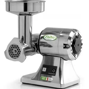 Fama Industrie FAMA TS8 - Elektrischer Fleischwolf  - Gehäuse und Schneideinheit aus Aluminium