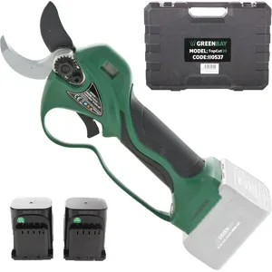Akku-Baumschere Greenbay TopCut 33 - Zwei 16.8 V - 4Ah Akkus - Schnittdurchmesser max. 32 mm