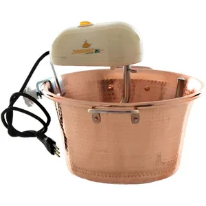 LAR Casalinghi LAR Polentamatic - Induktions-Rührtopf für Polenta aus gehämmertem Kupfer 6.5L - max. 8W