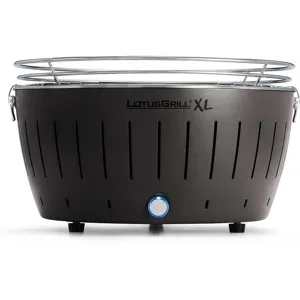 LotusGrill LG G435 U  Tragbarer XL-Holzkohlegrill für den Außenbereich  Anthrazitfarbenes Außengehäuse