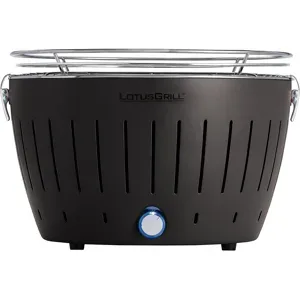 LotusGrill LG G34 U  Tragbarer Holzkohlegrill für den Außenbereich  Anthrazitfarbenes Außengehäuse