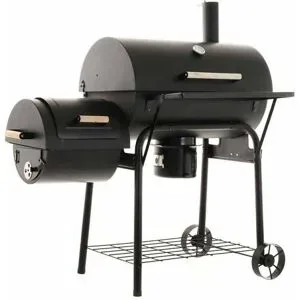 CB 650-2 Royal Food - Kohlegrill mit Grillrost aus Edelstahl und Räucherkammer - Kochfläche 64,5x37x5 cm