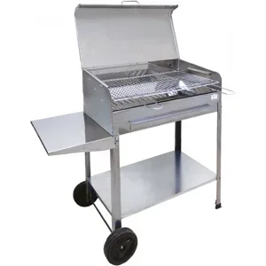 Mille Achille Small - Handgefertigter Holzkohlegrill aus Edelstahl - 47,5x37cm