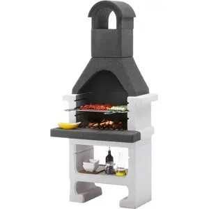 Palazzetti Aral GR - Holzkohle-Grillkamin aus Beton - Grillfläche 53x40 cm