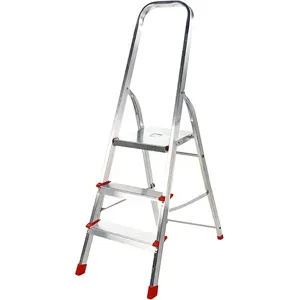 AgriEuro Premium Aluminium-Stehleiter Alice 3, 3 Stufen, 1,27 m