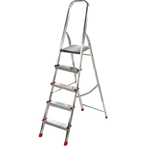 AgriEuro Premium Alu-Stehleiter Alice 5, 5 Stufen, 1,71 m