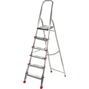 AgriEuro Premium Alu-Stehleiter Alice 6, 6 Stufen, 1.93 m