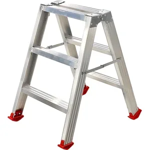AgriEuro Premium Alu-Doppelstehleiter 2x3 Stufen - 0,72 m