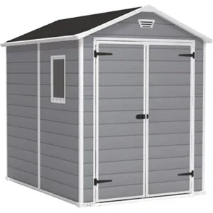 Keter Manor grau - Gartenhaus - mit Seitenfenster - 186x237x227 cm