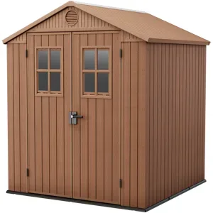 Keter Darwin braun - Gartenhaus - mit Frontfenstern - 190x183x221 cm