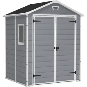 Keter Manor grau - Gartenhaus - mit Seitenfenster - 185x152x226 cm