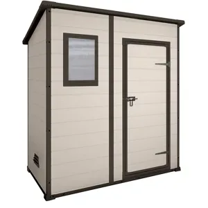 Keter Manor Pent beige - Gartenhaus - Mit Frontfenster - 183.5x111x200.5 cm