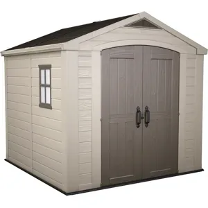 Keter Factor beige - Gartenhaus - mit Seitenfenster - 256.5x255x243 cm