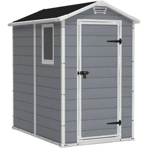 Keter Manor grau - Gartenhaus - mit Seitenfenster - 130x192x198 cm