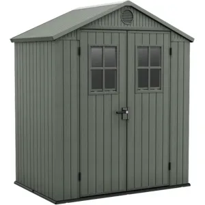 Keter Darwin grün - Gartenhaus - mit Frontfenstern - 190x122x221 cm