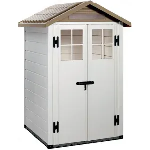 Garofalo Tuscany Evo 120 - Gartenhaus - Mit Fenstern und Doppelflügeltür - 122.5x122.5x214 cm