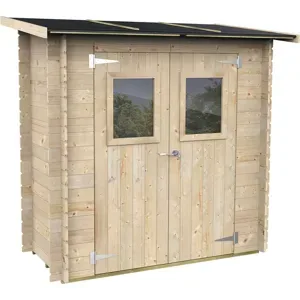 Alce Hobby 198x98  Gerätehaus aus Holz  Mit Frontfenstern  198x98x197 cm