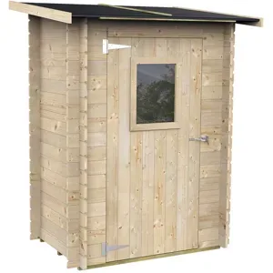 Alce Hobby 146x98  Gerätehaus aus Holz  Mit Frontfenster  146x98x197 cm