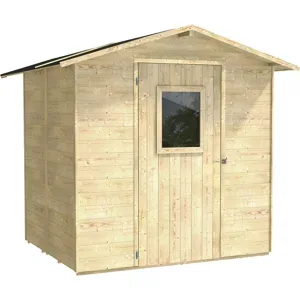 Alce Vaniglia 200x207 -  Gerätehaus aus Holz - Mit Frontfenster - 200x207x214 cm