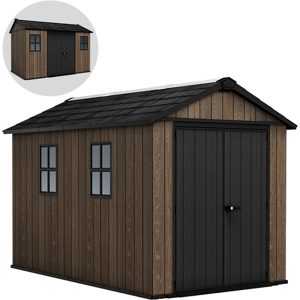 Keter Signature Walnut 7511/1175  Gerätehaus  Mit Fenstern  230 x 350 x 246 cm