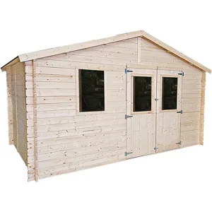 Alce Sara 396x396  Gartenhaus aus Holz  Mit Fenstern  396x396x236