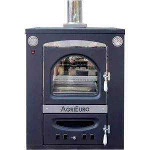 AgriEuro Premium AgriEuro Medius 80 Inc - Einbau-Holzbackofen aus Stahl - Umluftbackofen