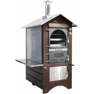 AgriEuro TOP-LINE AgriEuro Magnus 100 Deluxe EXT - Holzbackofen für draußen - aus Edelstahl - kupferfarben