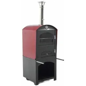 AgriEuro Premium AgriEuro Minimus 50 Mini EXT - Holzbackofen für draußen - aus Stahl - mit rotem Dach