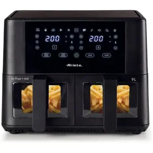 Ariete 4631  Heißluftfritteuse mit Doppelglas, 9 L