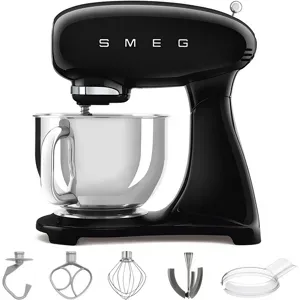 SMEG Full Color schwarz - Küchenmaschine - Edelstahl-Schüssel 4,8 Liter
