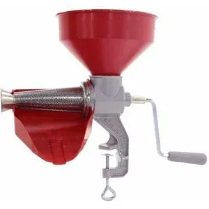 Reber 8602 N - Manuelle Tomatenpresse N.3 - Trichter und Tropfrinne aus Kunststoff