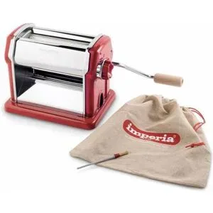 Imperia Gran Gourmet Rot -  manuelle Nudelmaschine aus Edelstahl